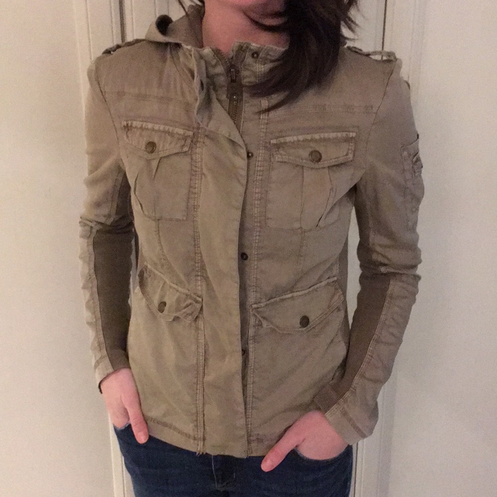 Used Lightweight jacket with a hood